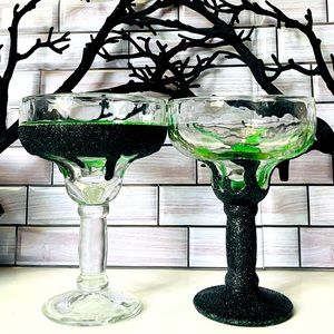 Custom Halloween Margarita Glass Set